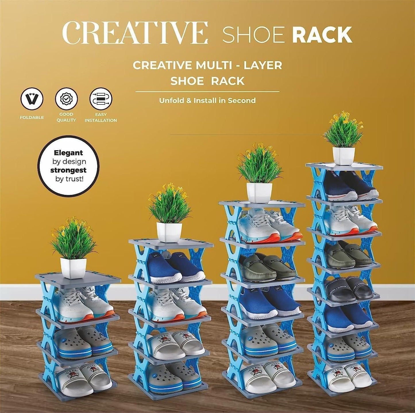 Smart Foldable Shoes Rack