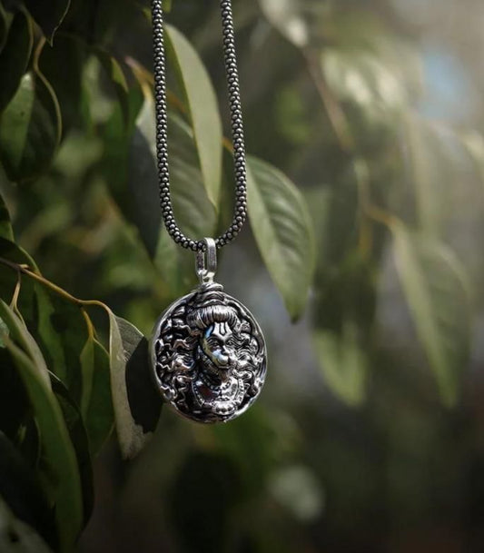 Hanuman Ji Pendant with Silver Chain